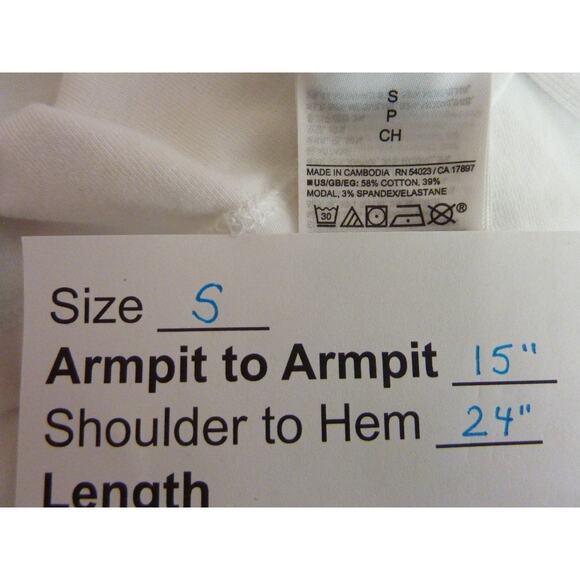 Gap White Boat Neck Long Sleeve Shirt S Top - Picture 6 of 6